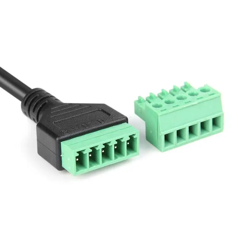 USB 3.1 Type-C Male to 5 Pin Screw Terminal Connector w/30cm Shield Cable Data Transmission Charging Extension | Электроника