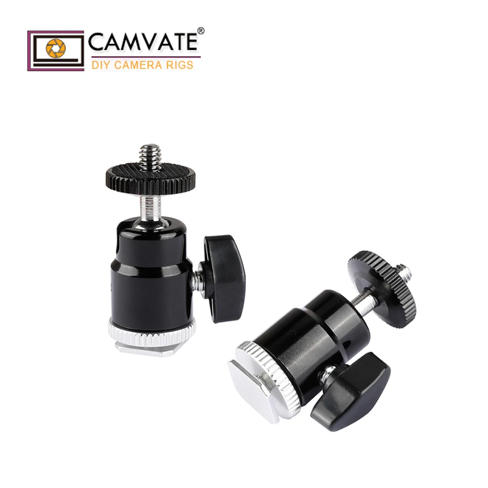 CAMVATE 2 шт. 360 ° вращаться мини шаровая Головка с 1/4 &quot 20 представляет наиболее