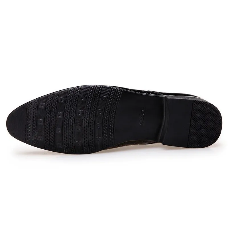 Туфли из лакированной кожи с острым носком мужские черные свадебные оксфорды