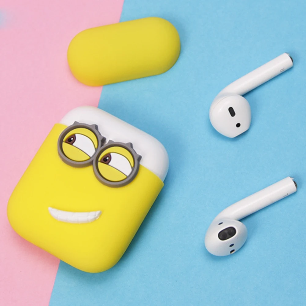 Милый силиконовый чехол для Apple Airpods беспроводных наушников с Bluetooth внутренняя