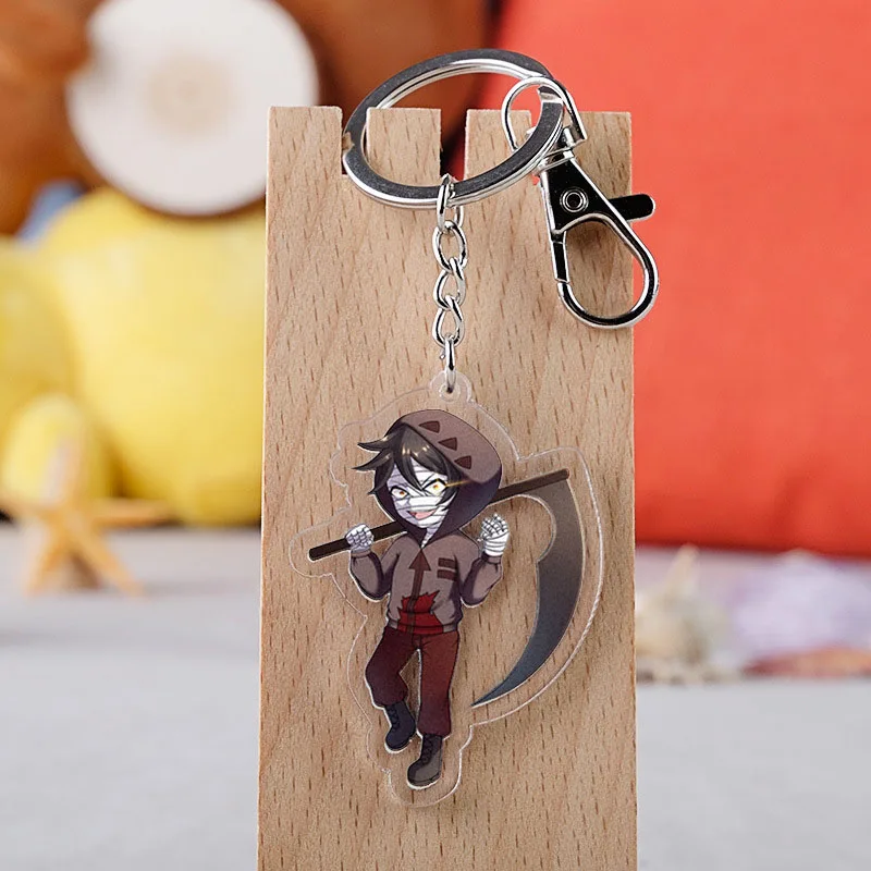

Anime Angels of Death Keychain Cartoon Satsuriku No Tenshi Foster Isaac Rachel Acrylic Car Key Holder Chain Pendants Keyring