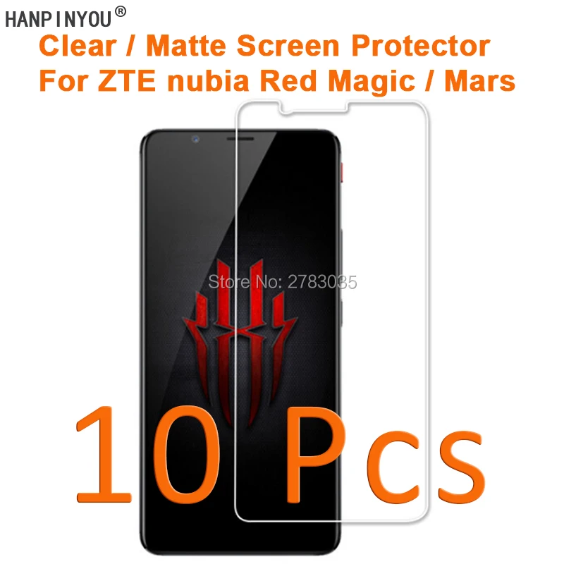10 шт. для ZTE nubia Red Magic/Mars 6 0 &quotПрозрачная/Антибликовая матовая защитная пленка