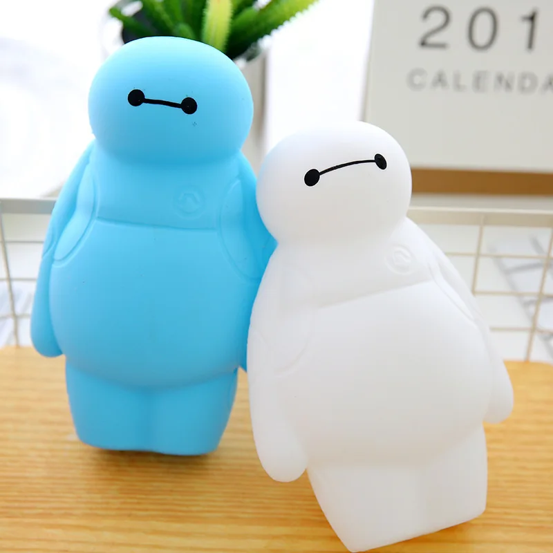Большой кавайные пеналы Hero Baymax Мультифункциональный силиконовый канцелярские