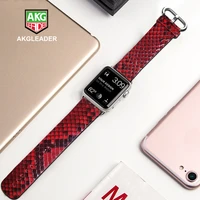 newest watch band for apple watch series 4 44mm genuine snake skin leather strap for apple series 1 2 3 watchband iwatch 38 42mm