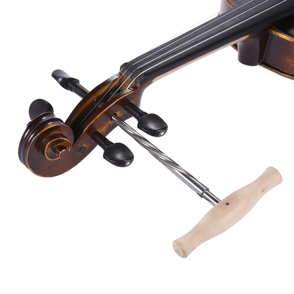 

3/4 4/4 спиральный Расширитель отверстий для скрипки 1:30 коническая Высокоскоростная сталь с деревянной ручкой для 3/4 4/4 скрипки Luthier инструмен...