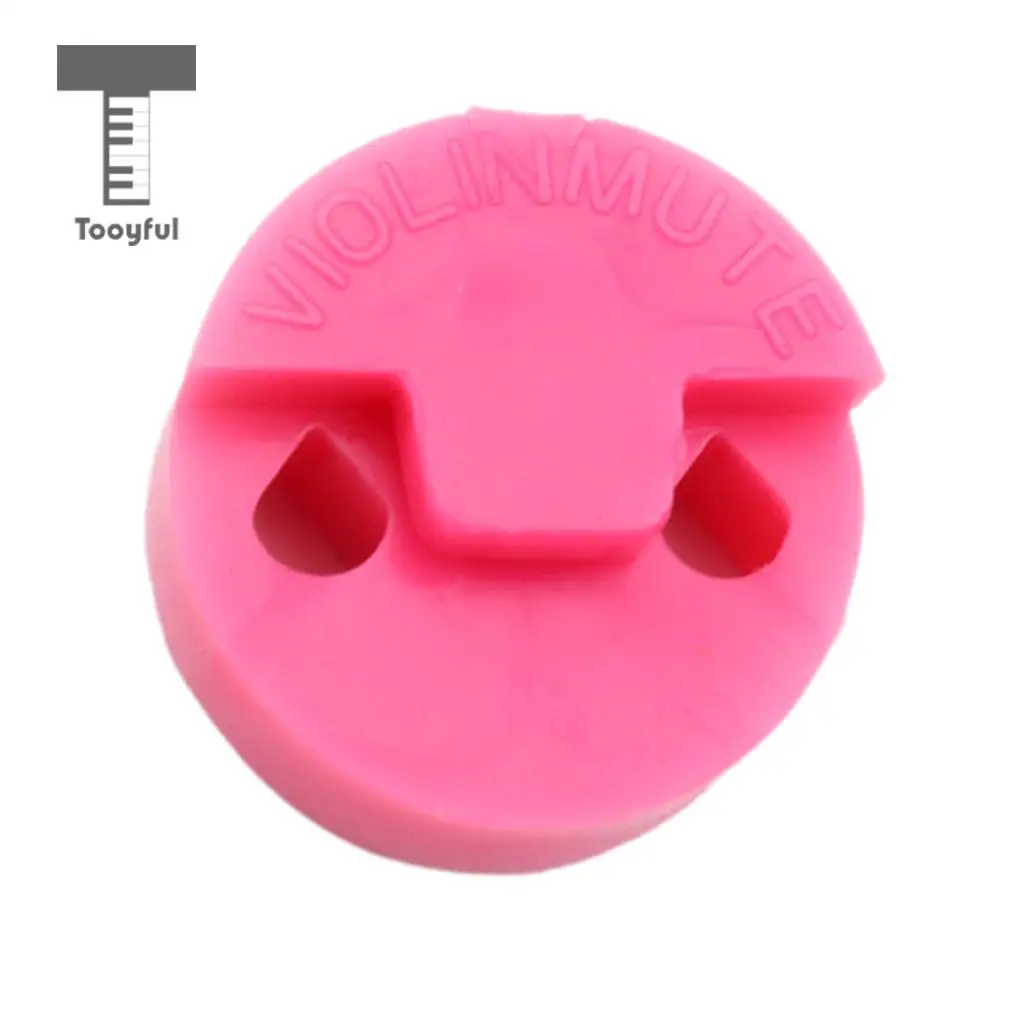 Tooyful Прочная резиновая скрипка немой ползунок глушитель розовый DIY струнный