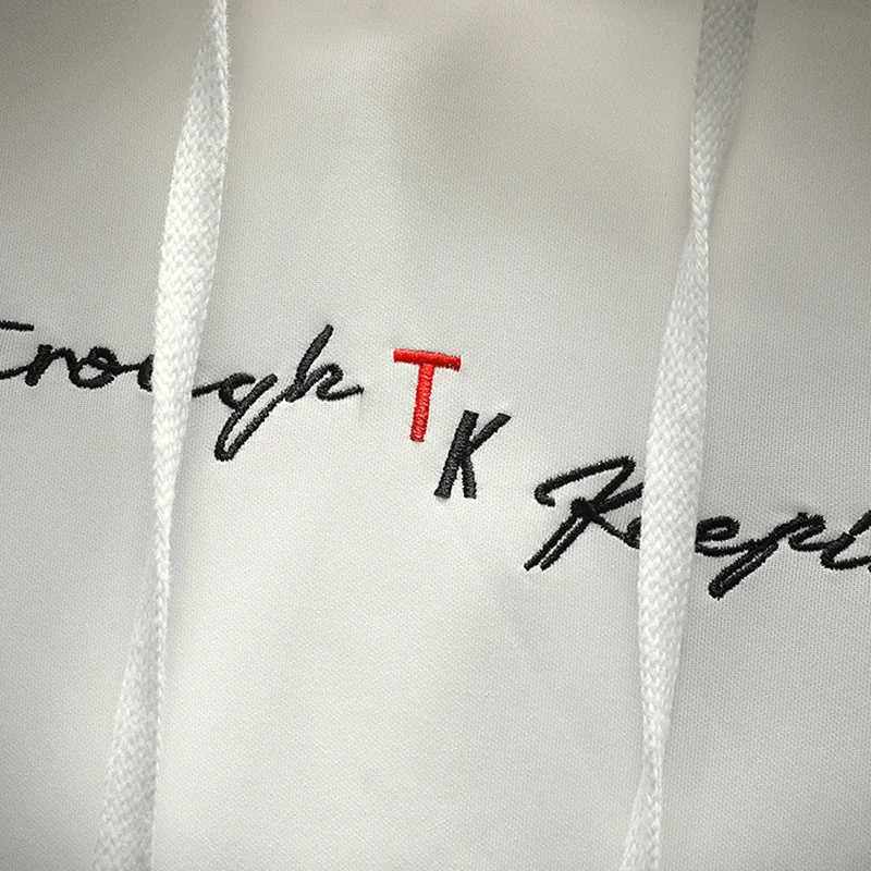 Боковая полоса Для мужчин пот удобные вышивка с капюшоном мужская толстовки в