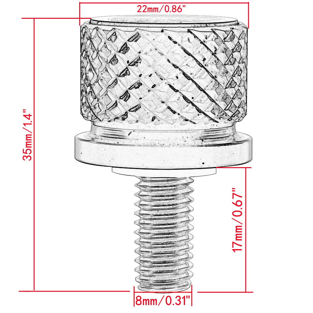 

Black Quick Release "V" Style Seat Bolt Screw Fit For for Victory Cross Country Vegas 8-Ball 2014-2019
