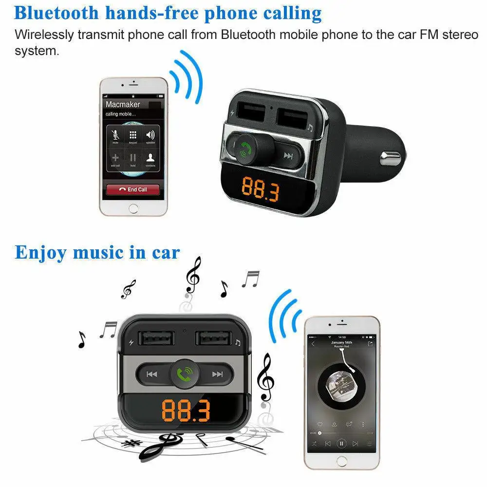 12 24V автомобильный комплект Bluetooth MP3 плеер Handfree вызов беспроводной FM передатчик