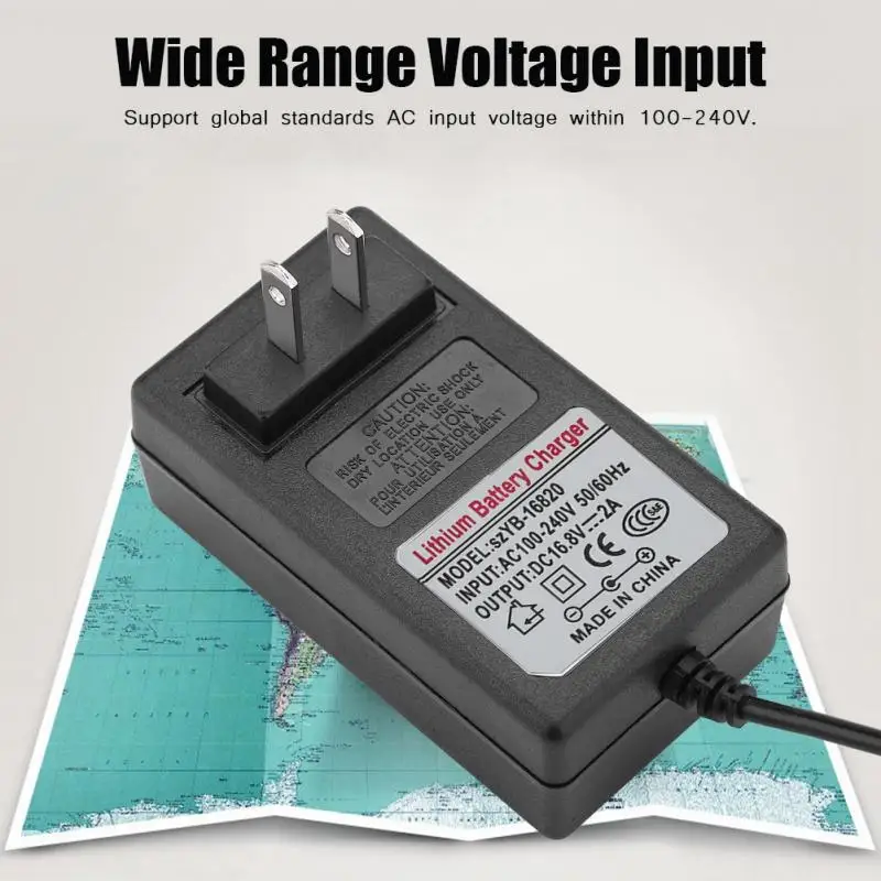AC100 240V DC 16 8 V 2A запасной адаптер питания литий ионное зарядное устройство