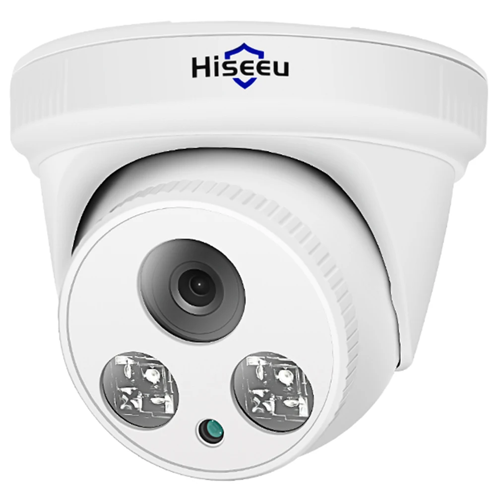 Hiseeu HD 1080P IP камера H.265 2MP купольная охранная наружная видеонаблюдения ночное