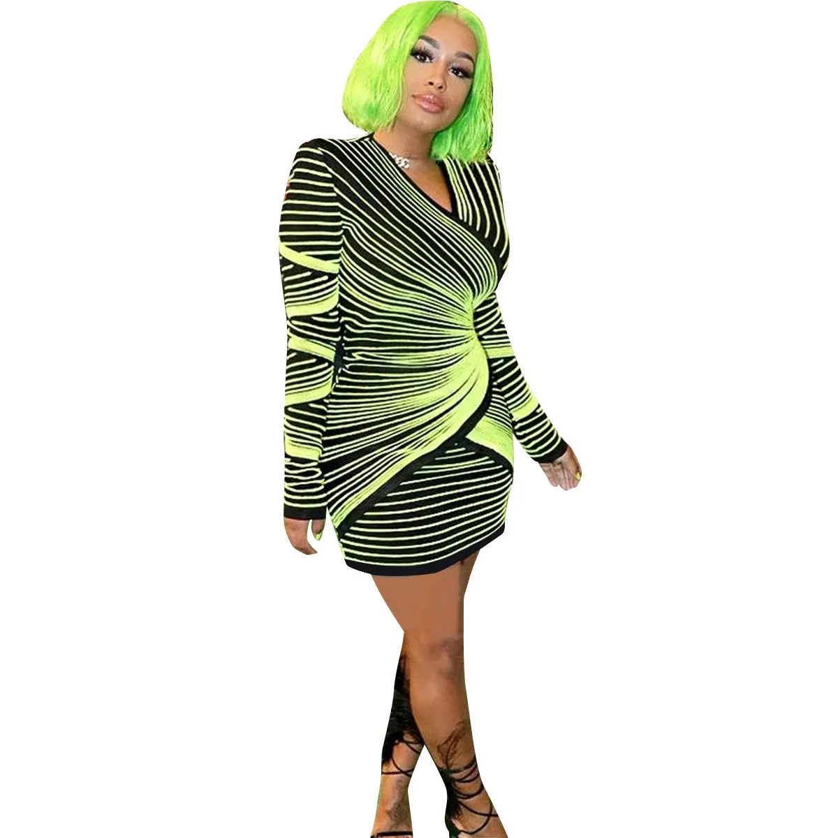 Осень 2018 г. Клубная одежда сексуальная обёрточная бумага Bodycon платье для женщин с