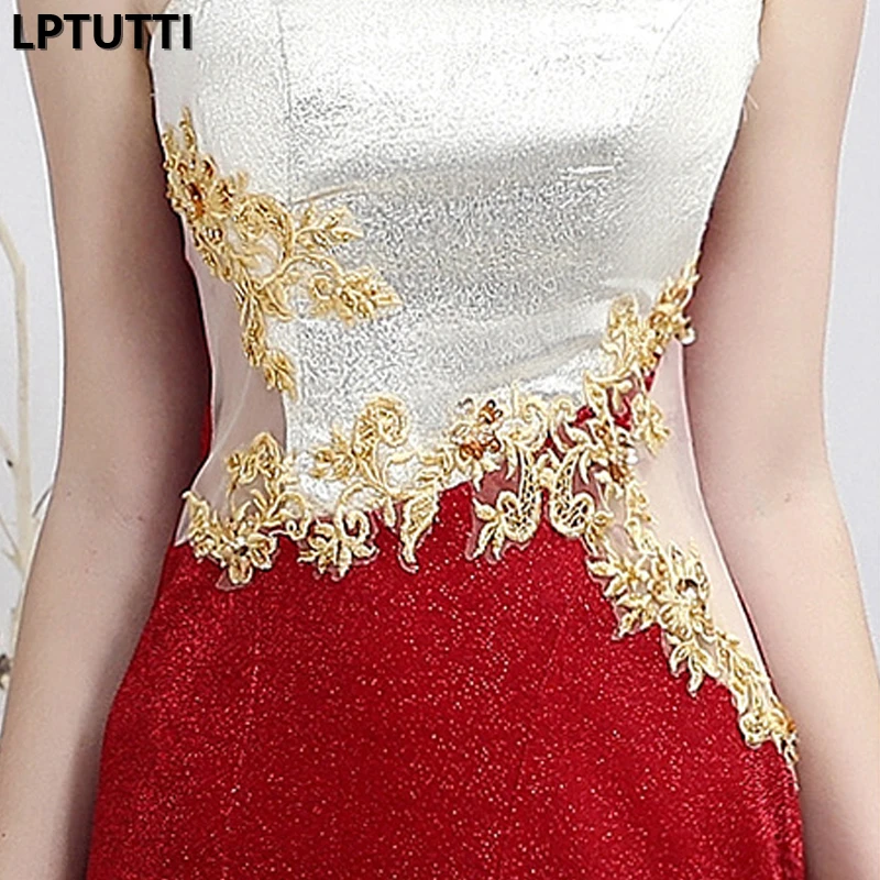 

LPTUTTI Crystal Sequin Lace New For Women Elegant Date Ceremony Party Prom Gown Formal Gala Luxury Long Evening Dress