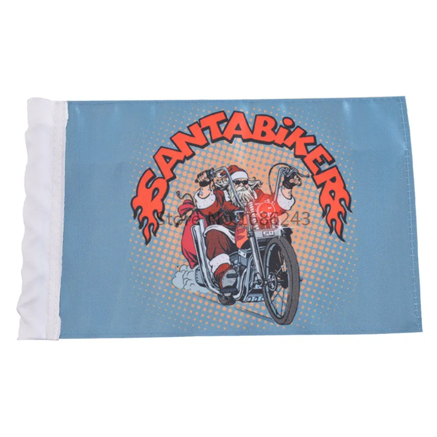 Рамка для номерного знака Santa Biker с двумя рейками и флажками подходит Harley FLHTC FLHTCU