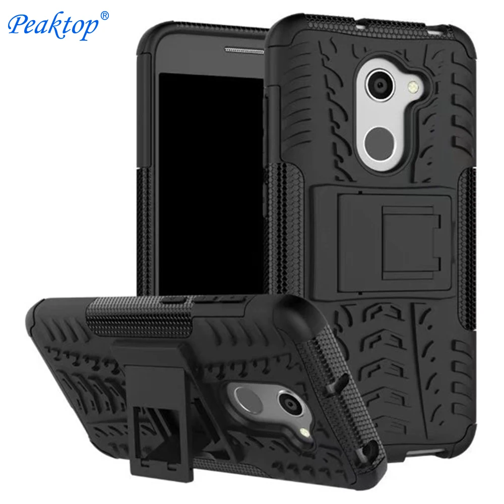 Peaktop For Cover Alcatel A3 Case Armor Hard PC soft Silicone A 3 a3 5046 5046Y 5046D with Holder Stand 5.0&quot | Мобильные