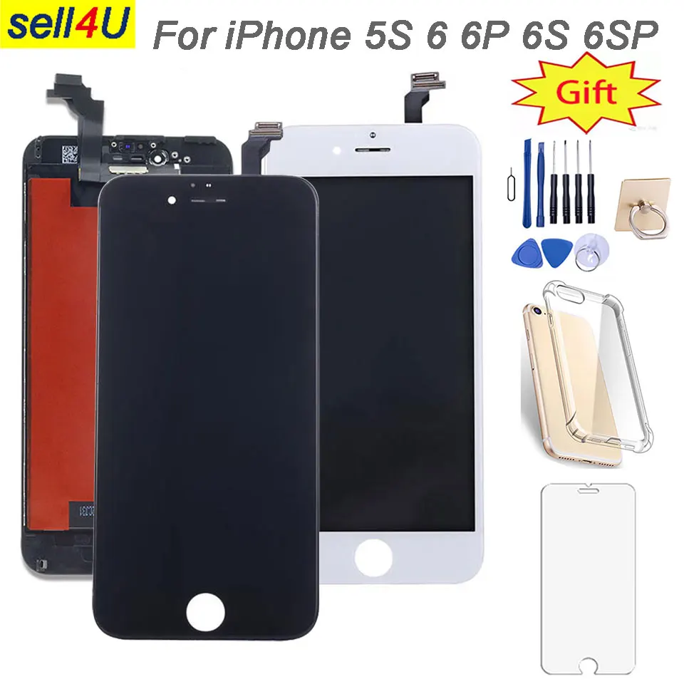 ЖК экран для iphone 6 6S plus дисплей с 3D сенсорным экраном дигитайзер сенсорный 5S