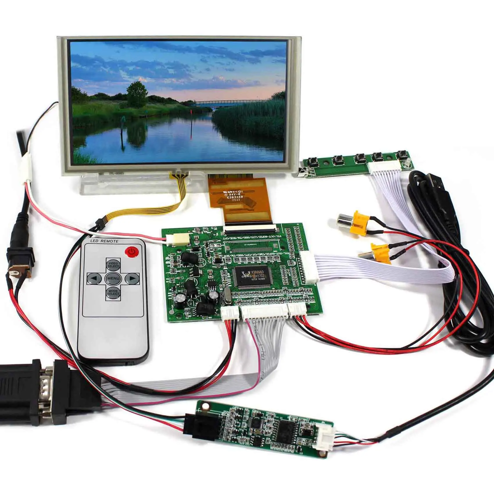 ЖК контроллер 6 2 дюйма 800x480 VGA AV плата сенсорный экран CLAA062LA01CW HSD062IDW1|Запасные