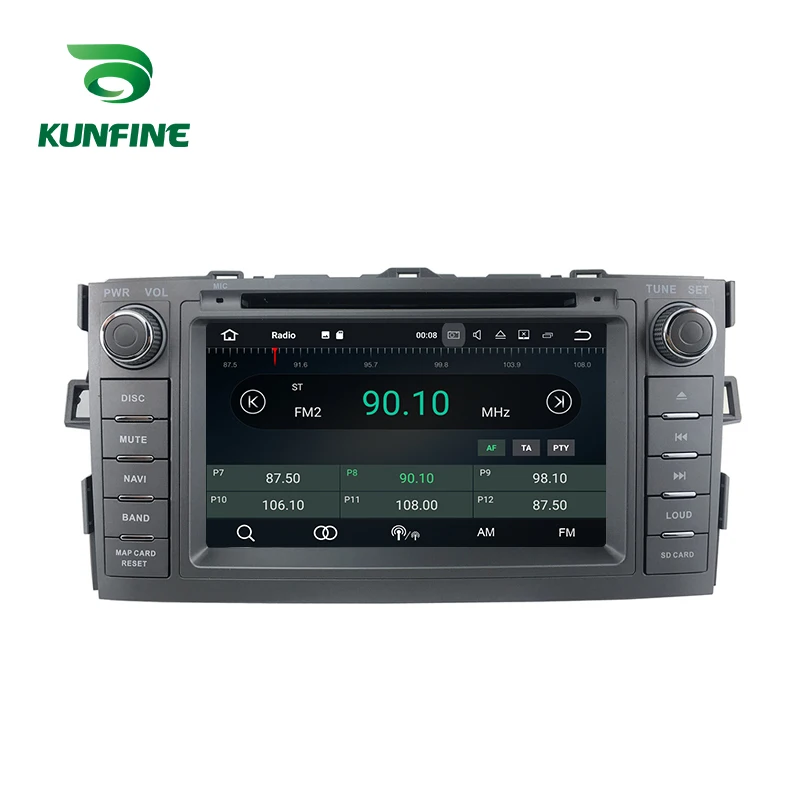 Мультимедийный плеер PX6 A72 Android 9 0 Core 4 Гб ОЗУ 64 ПЗУ DVD GPS Автомагнитола для Toyota Auris 2008