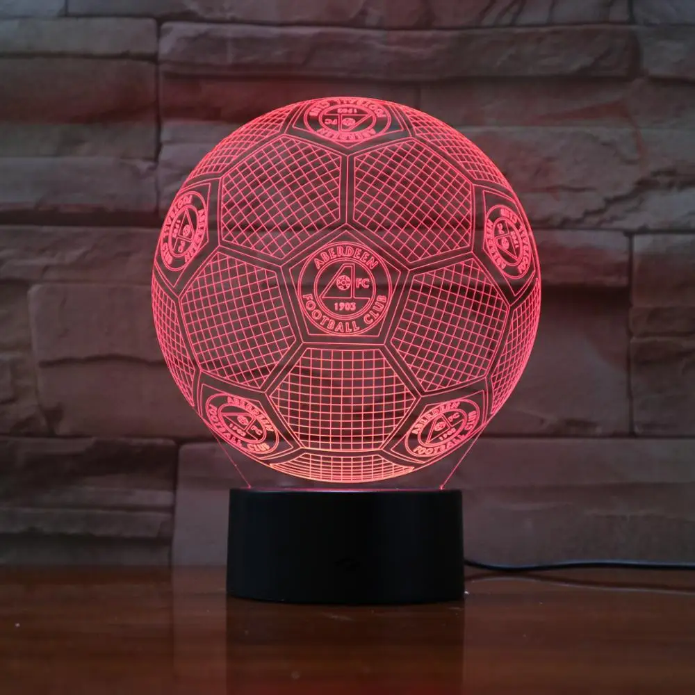 AW-939 логотип команды футбольного клуба 3D светодиодный светильник для футбола 7 цветов меняющийся пульт дистанционного управления с сенсорным управлением USB подарок Epacket дропшиппинг сервис