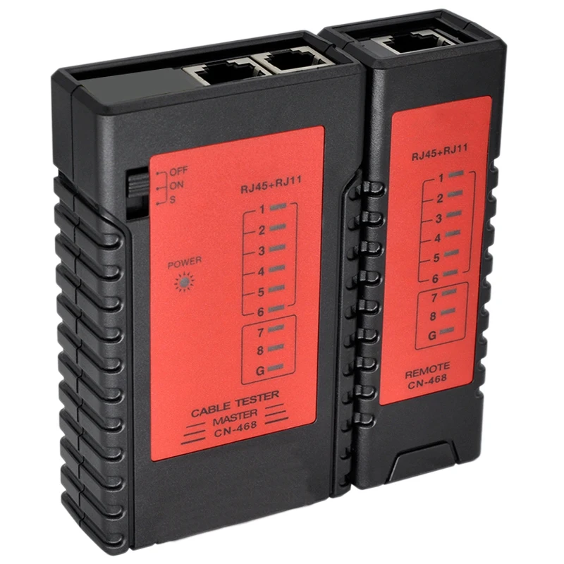 Пластиковый Тестер кабеля Ethernet Rj45 Rj11 Rj12 Cat5E Cat6 тестер локальной сети инструменты