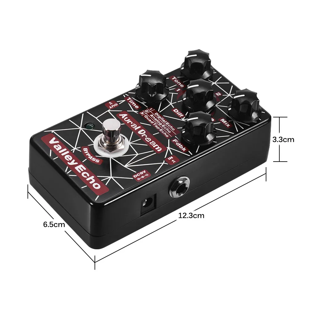 Педаль для создания гитарных эффектов Aural Dream Valley Echo 3 режима эхо корпус из