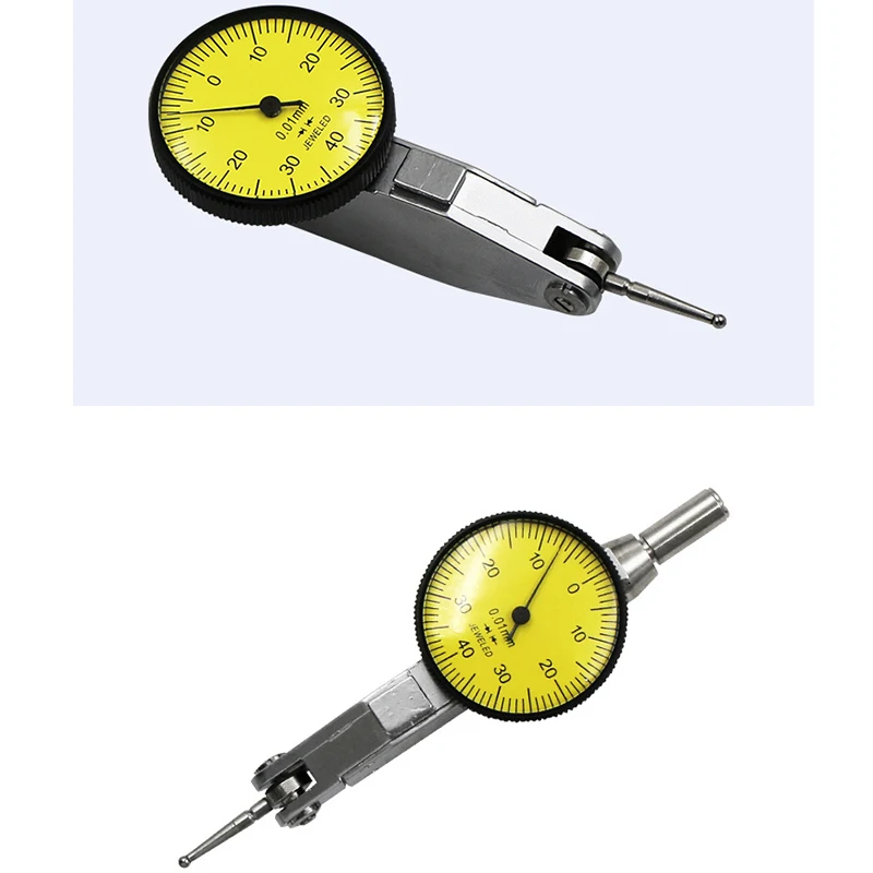 1pc Round Dial Gauge Test Indicator Tool Precision Metric with Dovetail Rails Mount 0-40-0 0.01mm Accurate Measuring Instrument |