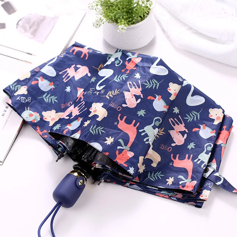 Automatic Fold Umbrella Fracture Sunshade Defence Ultraviolet Rays Sunny Rain Women Gift Parasol | Дом и сад