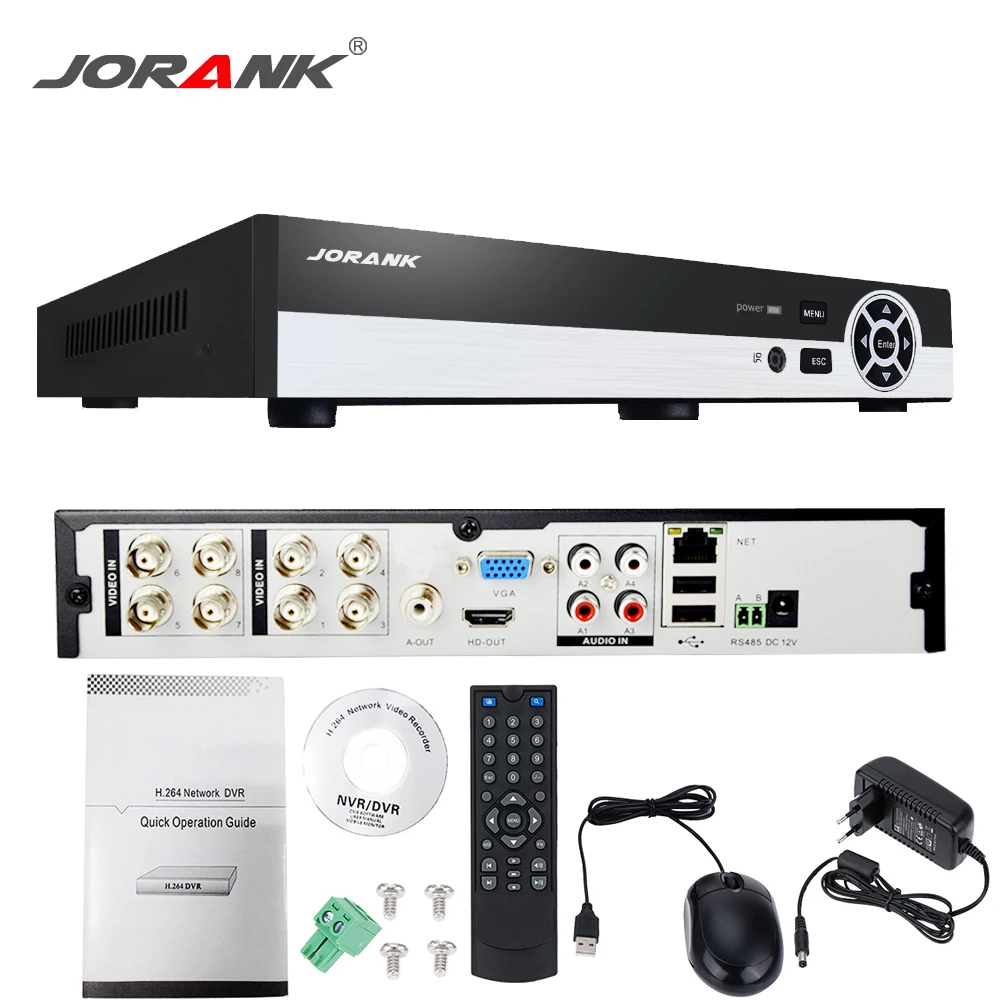 Новый Лучший 1080N AHD H 8 канальный DVR видеорегистратор Ch 720P 960H для Camera IP Hybrid NVR Onvif|dvr