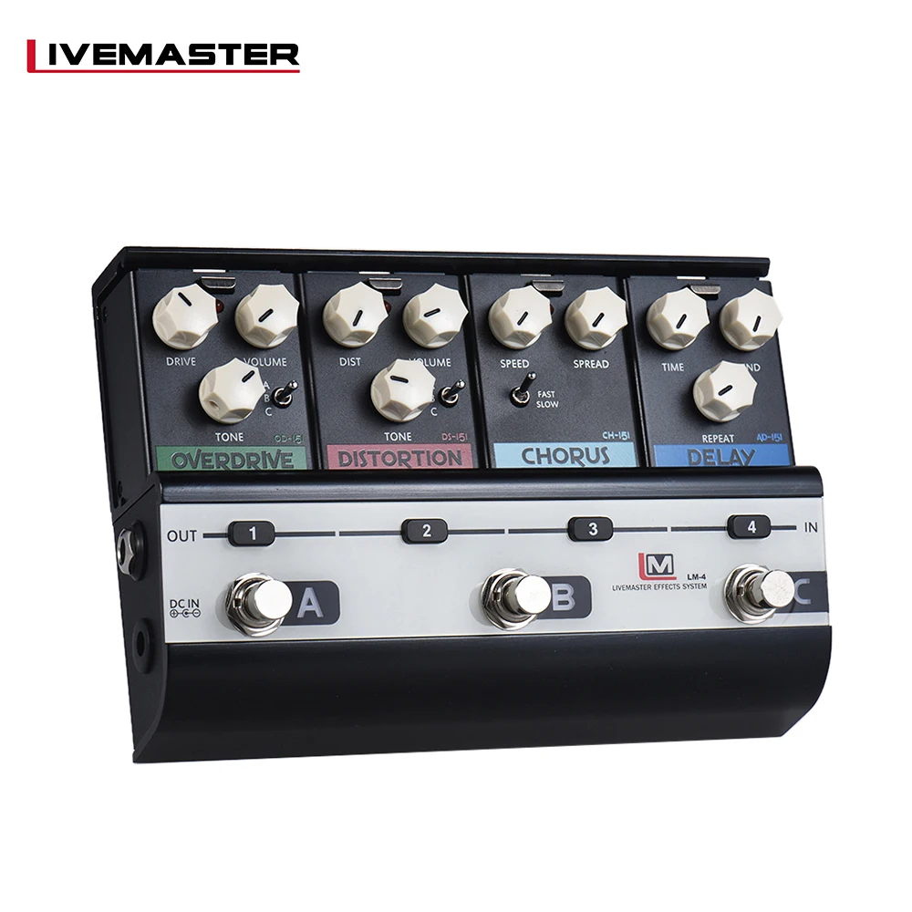 BIYANG LiveMaster LM 4 базовый блок гитарная педаль с для звукового эффекта овердрайв