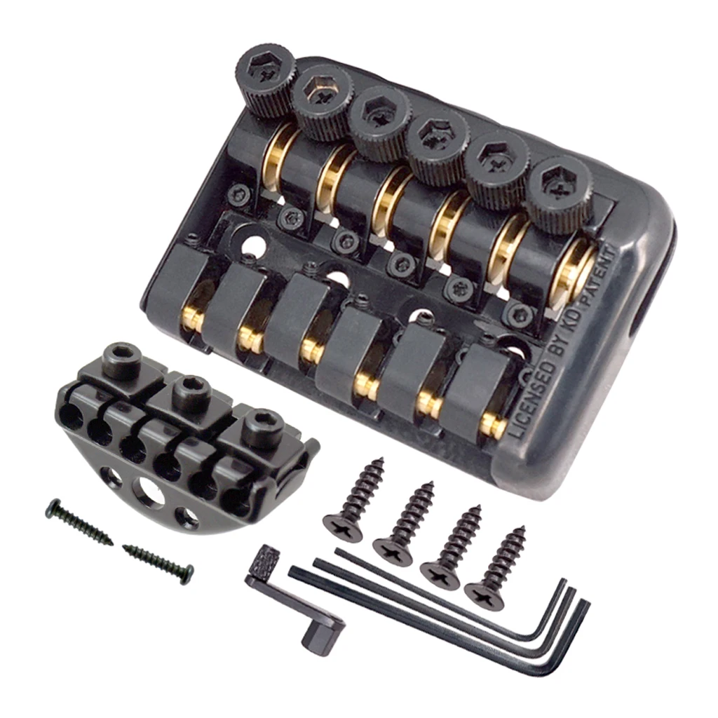 1 Set Durable Iron Headless Electric Guitar Replacement Bridge Roll Ball Nut Tools Black | Спорт и развлечения