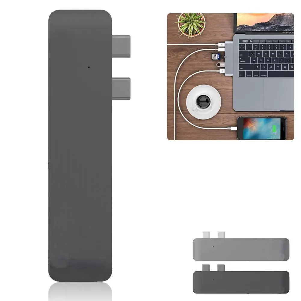 New Brand USB Hub Combo Card Reader Type-C 3.0 Converter Adapter 4K HD 6 In 1 Dual USB3.0 Ports | Компьютеры и офис