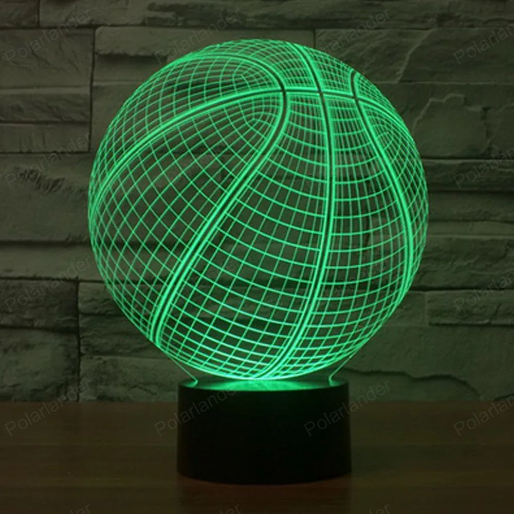 

Touch LED colorful night light Basketball LED lamp illusion lamp creative desktop lamp 3d light