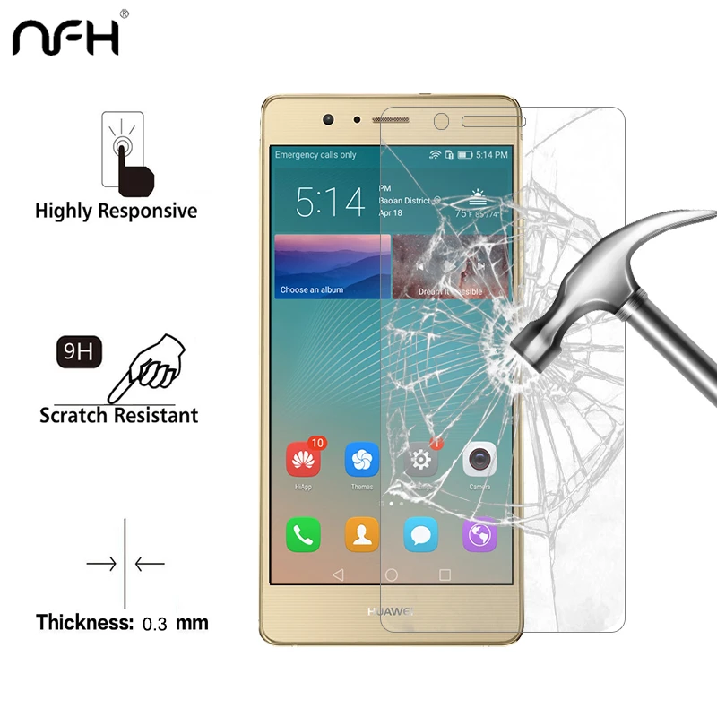 NFH 9H 0 26 мм закаленное стекло для HUAWEI P9 Lite P 9 HD пленка на 2.5D защита от отпечатков