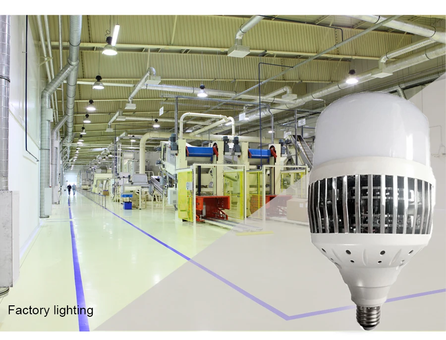 Высокая Мощность 150 W 100 Вт 80 50 Светодиодный лампочки E27 E40 220 V лампа высокой яркости