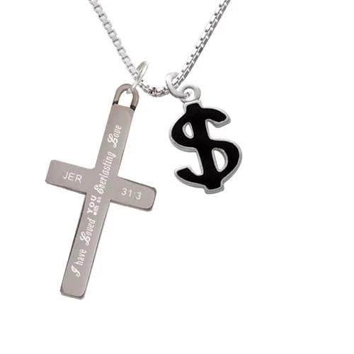 Black Dollar Sign - Everlasting Love Cross Necklace | Украшения и аксессуары