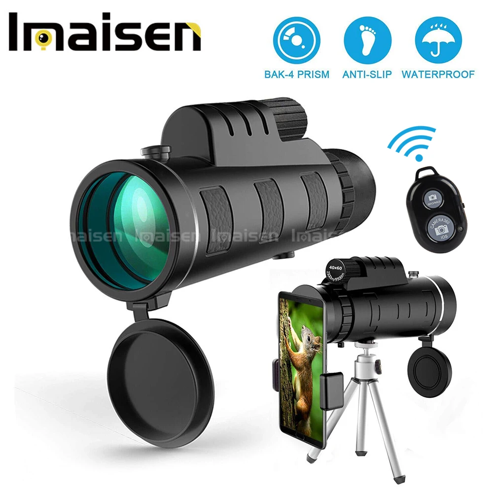Bluetooth профессии мобильного Сфера объектив телескопа Монокуляр BAK4 телескоп 40X60 HD
