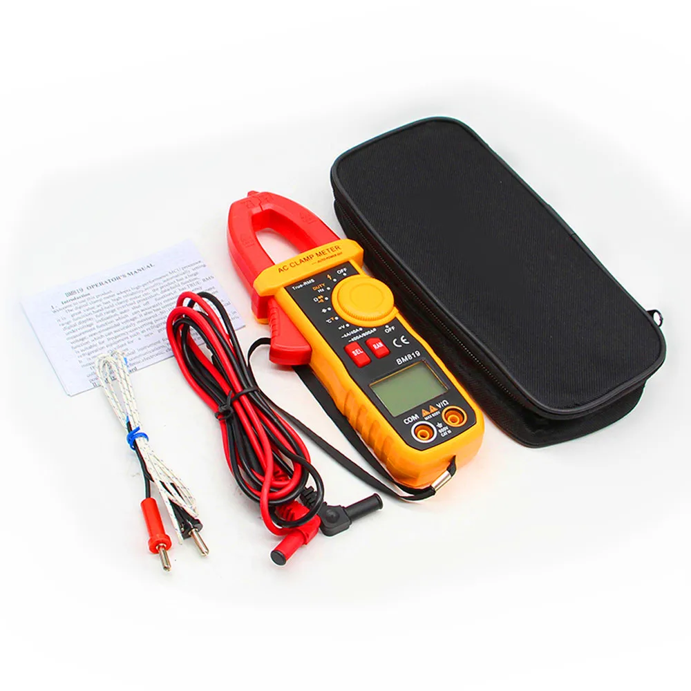 

BM818 BM819 Digital Multimeter Ammeter ACV/DCV/ACA Auto Range Measurement of Large Capacitance NCV Digital Clamp Meter New