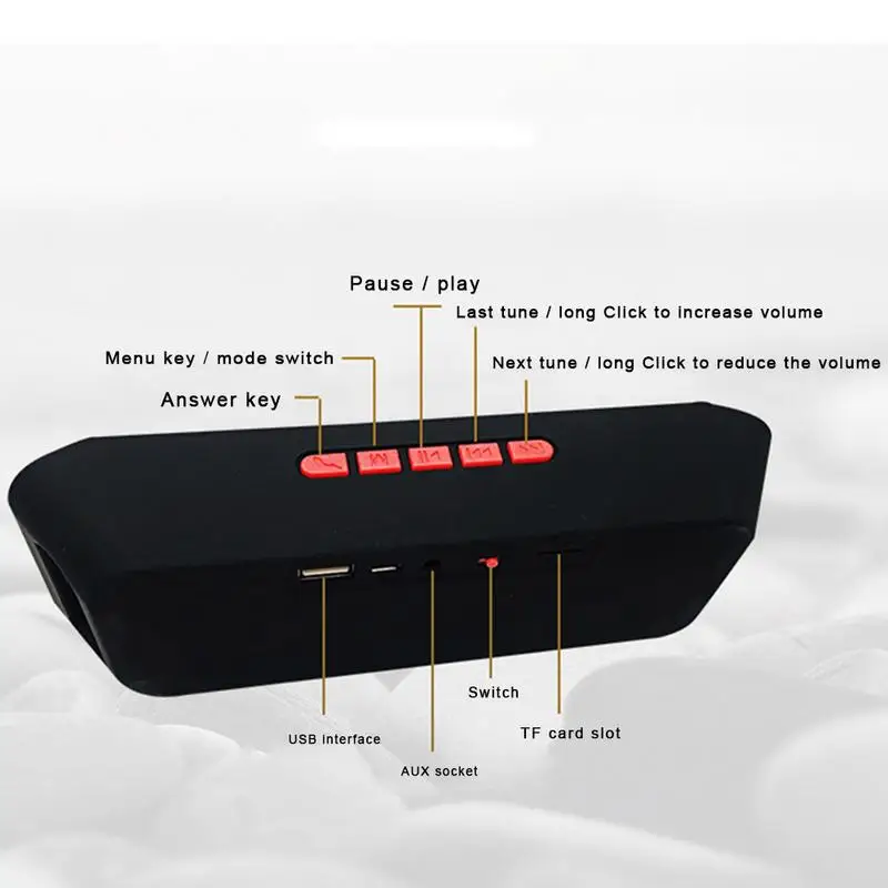 Беспроводной Bluetooth динамик телефон громкой связи сабвуфер TF карта двойной