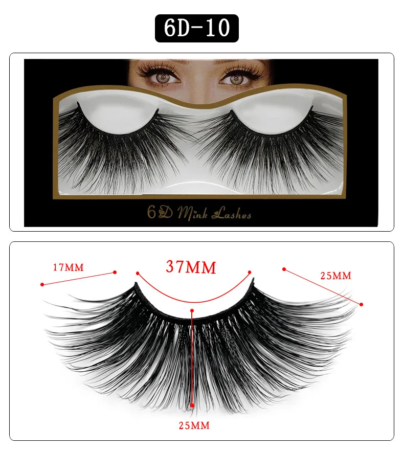 Handmade reusable 6D mink lashes thick natural look long fake plastic cotton stalk 10 styles available 300pairs/lot DHL | Красота и