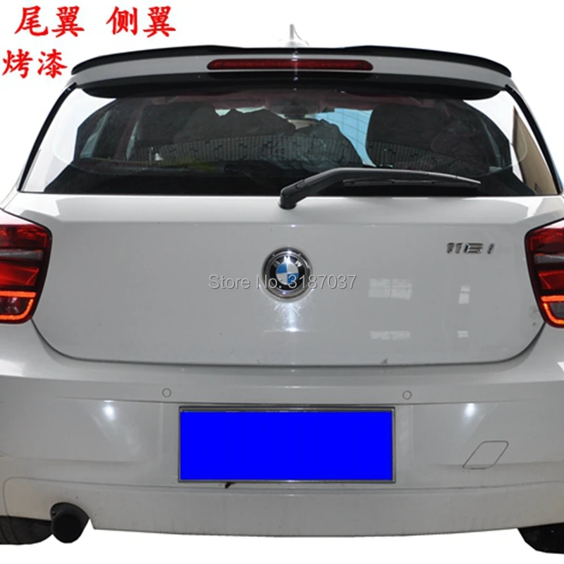 Для BMW F20 116 118 120 125 M135I ABS пластик глянец Черный цвет задний спойлер на крыло крышу