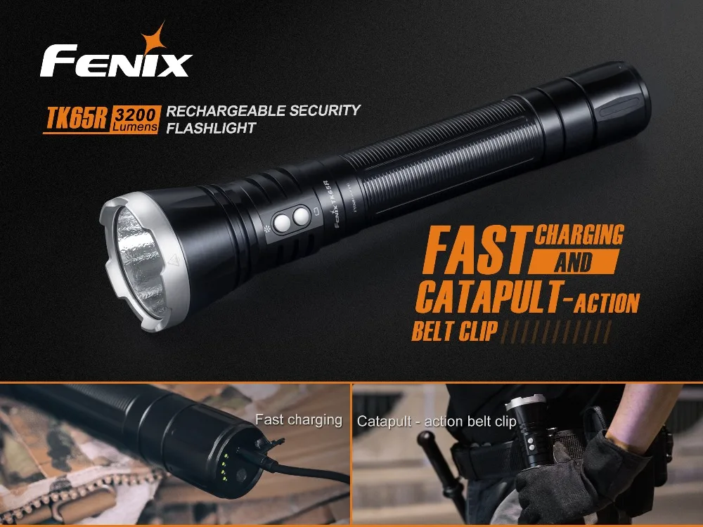 Фонарик Fenix TK65R перезаряжаемый с Micro USB 3200 люмен Cree XHP70 литий ионный