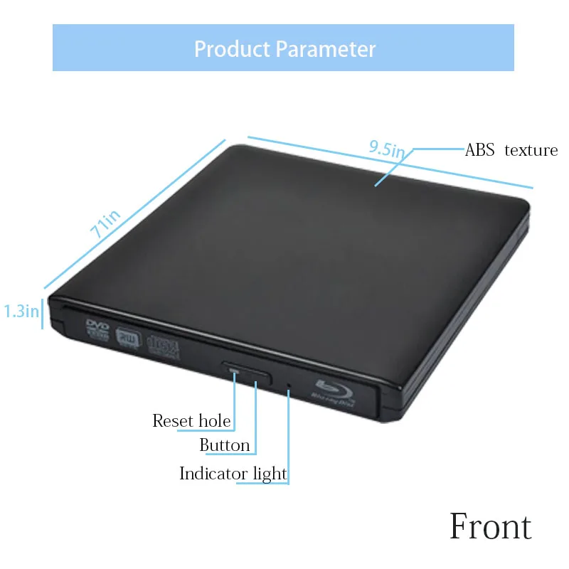 Blu ray USB 3 0 Внешний Оптический привод комбо BD-ROM 3D плеер CD/DVD-RW горелка ультра тонкий