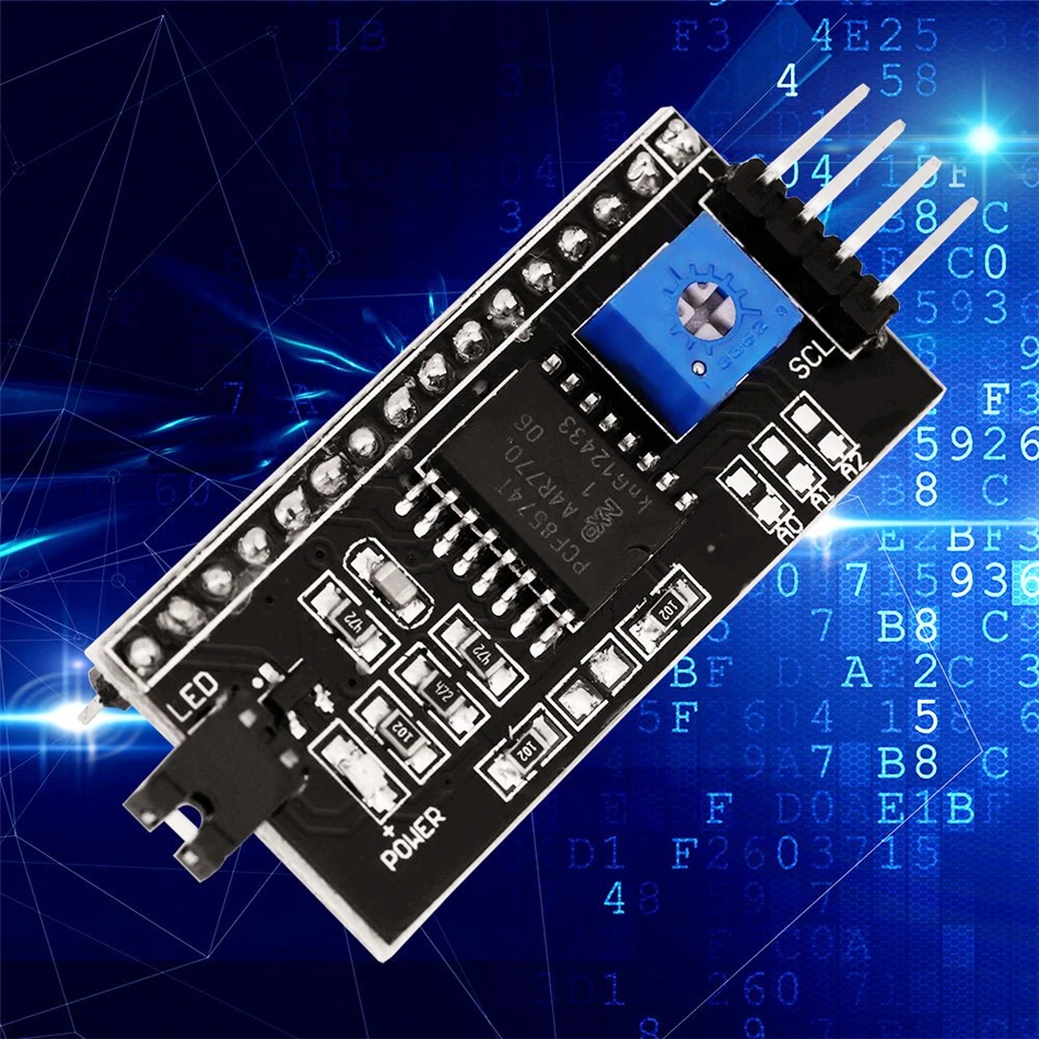 Плата адаптера LCD1602 плата интерфейса IIC/I2C 5 В модуль преобразователя IIC I2C TWI для