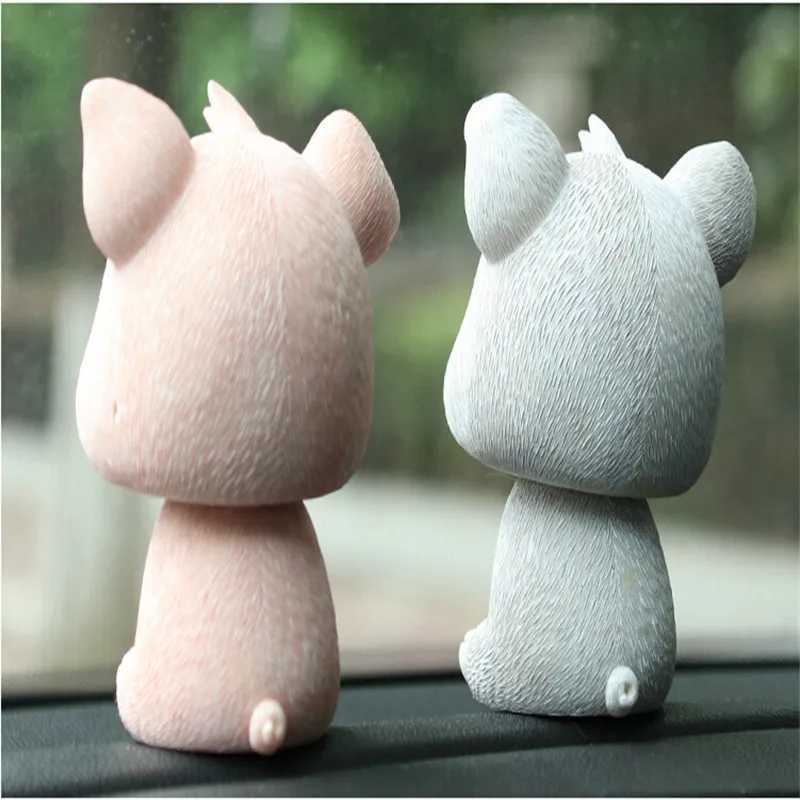 Cartoon Cute Pig Home Indoor Shaking Head Decoration Crafts Ornaments Sitting Posture Piggy Interior Decorations | Дом и сад