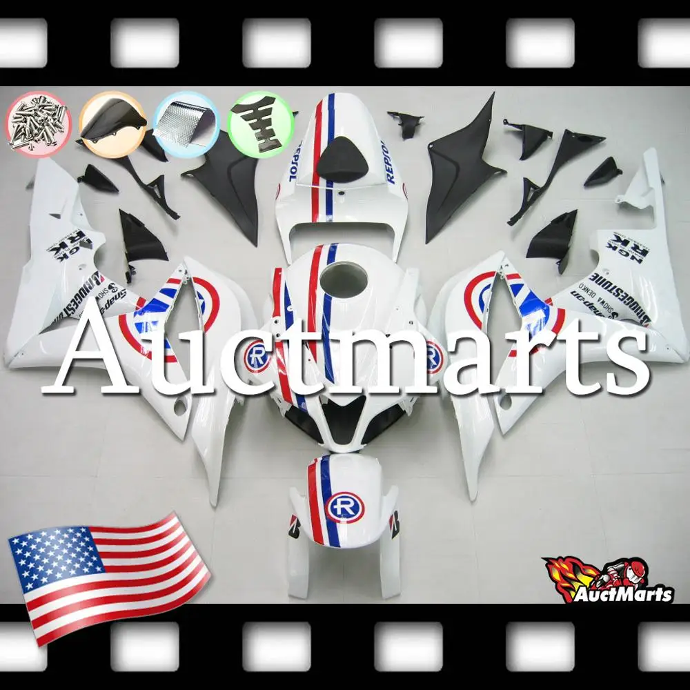 Для Honda CBR600RR CBR 600 RR 2007 2008 07 08 комплект обтекателей из АБС пластика (P/N:1h17)|Полные