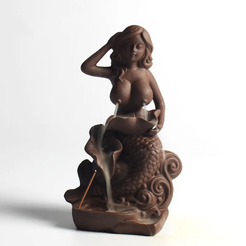 Подставка для благовоний Fish Girl долговечная курильница медитации гостиной ванной