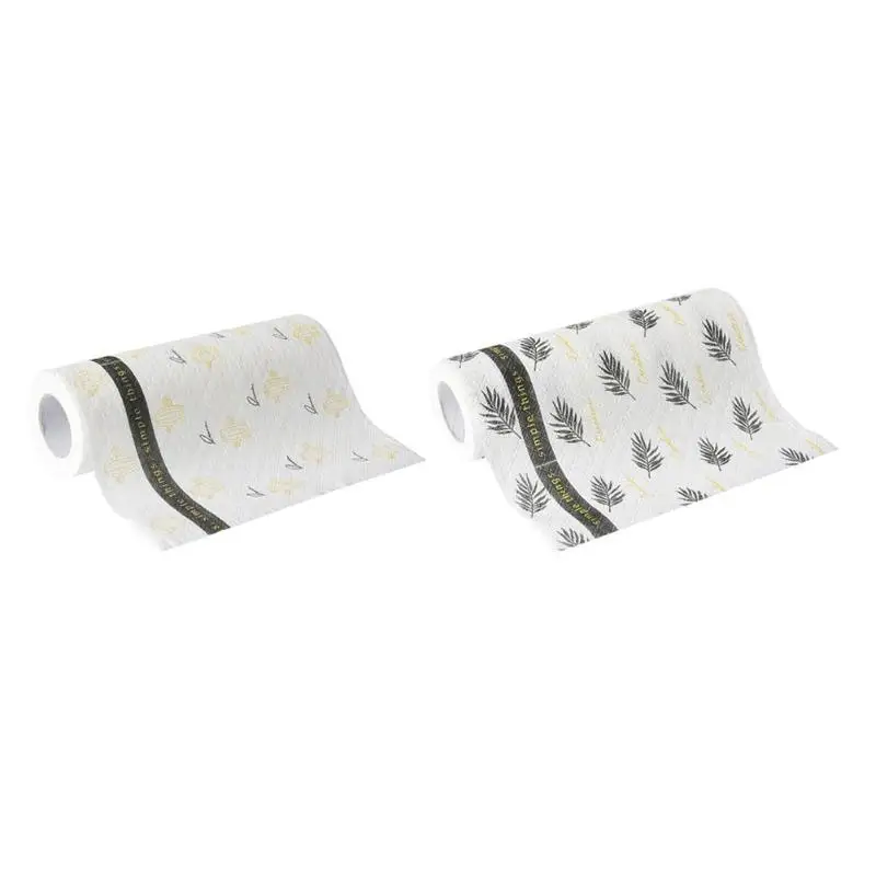 30 sheets/roll Multi-function Washable Printed Kitchen Paper Oil-absorbing Cooking Cleaning Rag Gadget | Дом и сад