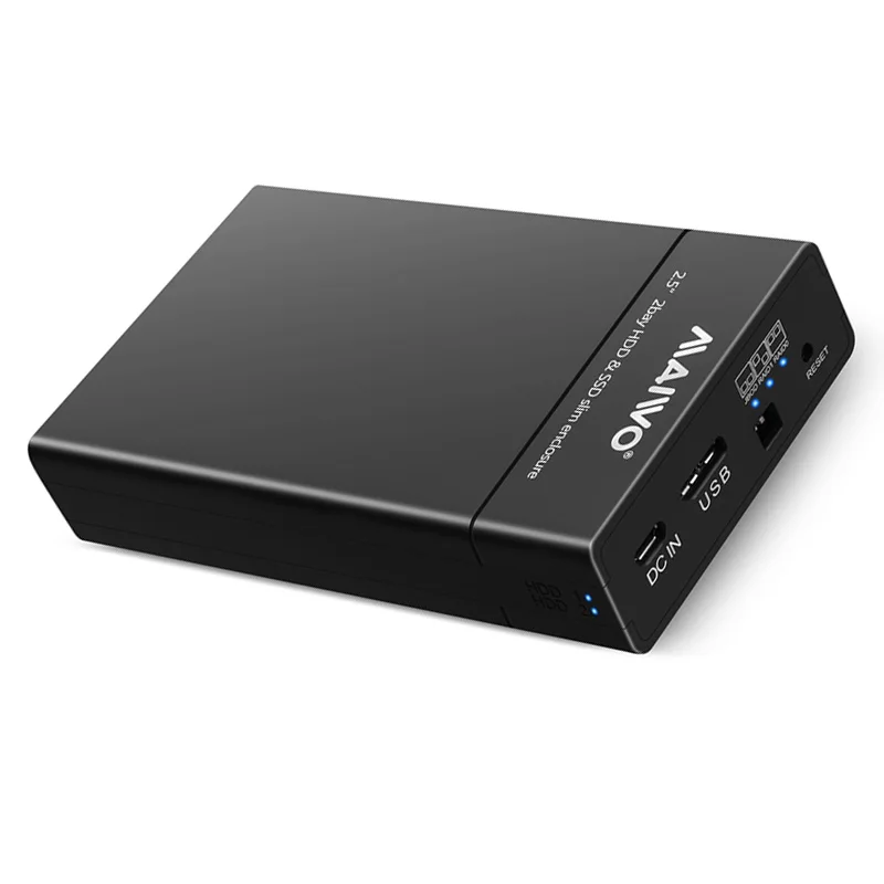 Быстрая скорость 2 отсека USB3.0 HDD корпус двойной 5 дюймовый жесткий диск Raid для