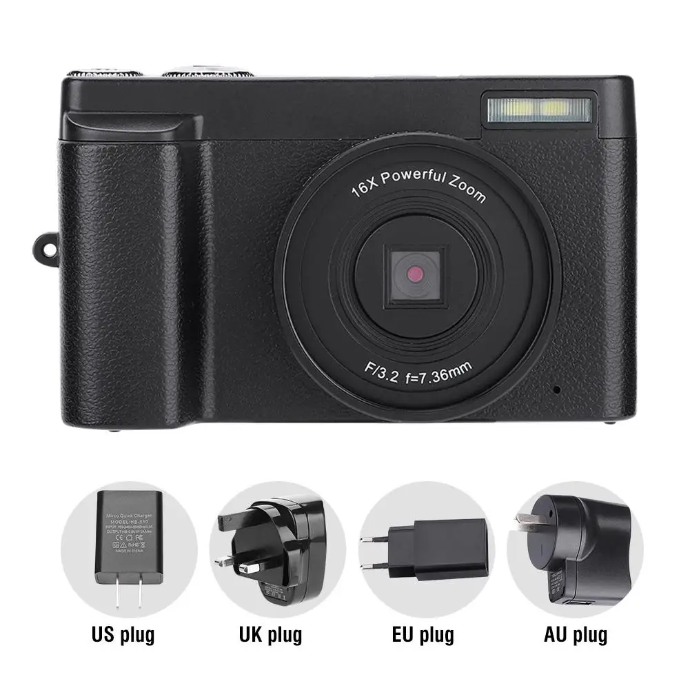 DC101 DV видеокамера HD 1080P 24MP 16X зум Цифровая мини DSLR Камера сумка для
