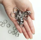 ORJD 50 шт.пакет рыболовное кольцо из нержавеющей стали, Раздельный зажим, поворотный двойной петля, быстросменный крючок, соединитель